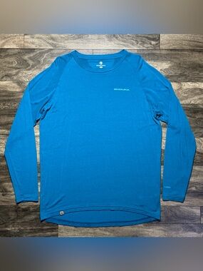 Endura BaaBaa Blend Baselayer Mens XXL Blueberry Lyocell Wool Slim LS Raglan EUC